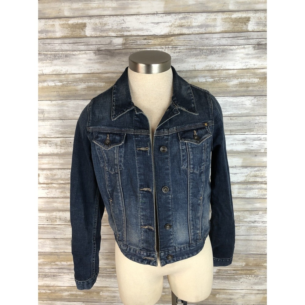 Lucky‎ Brand Jacket Pixie Women's Denim Jean Blue Cotton Blend Size Small